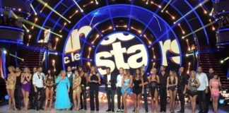 Tout le jury et les danseurs réunis sur le podium, lors de la finale de Danse avec les stars 2018